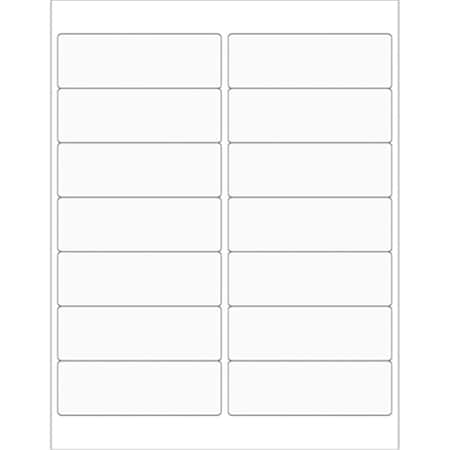 Officespace 4 x 1.33 in. Clear Rectangle Laser Labels, 1400PK OF2818801